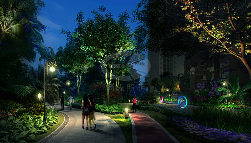 小區(qū)花園照明設(shè)計效果圖