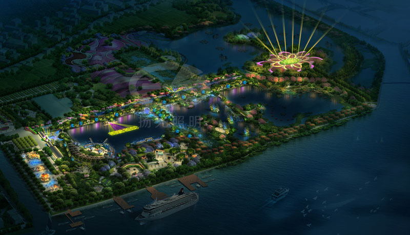 廣州國瑞水鄉(xiāng)歡樂世界云游水鄉(xiāng)區(qū)夜間照明設計